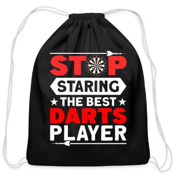 Darts Dart Player - Cotton Drawstring Bag - black - Front