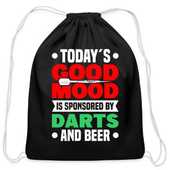 Darts Dart Player - Cotton Drawstring Bag - black - Front