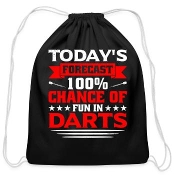 Darts Dart Player - Cotton Drawstring Bag - black - Front