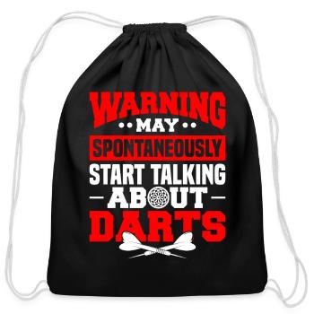 Darts Dart Player - Cotton Drawstring Bag - black - Front
