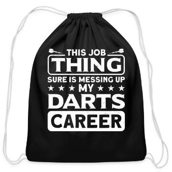 Darts Dart Player - Cotton Drawstring Bag - black - Front
