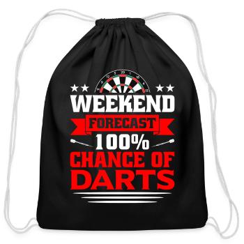 Darts Dart Player - Cotton Drawstring Bag - black - Front