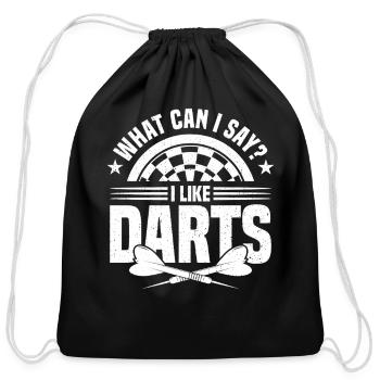 Darts Dart Player - Cotton Drawstring Bag - black - Front