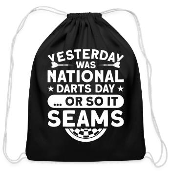 Darts Dart Player - Cotton Drawstring Bag - black - Front
