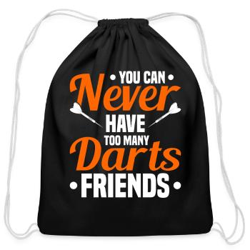 Darts Dart Player - Cotton Drawstring Bag - black - Front
