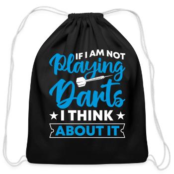 Darts Dart Player - Cotton Drawstring Bag - black - Front