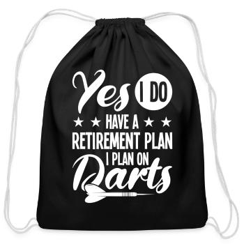 Darts Dart Player - Cotton Drawstring Bag - black - Front