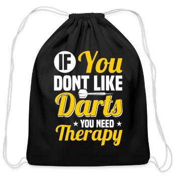 Darts Dart Player - Cotton Drawstring Bag - black - Front