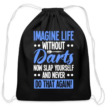 Darts Dart Player - Cotton Drawstring Bag - black - Front