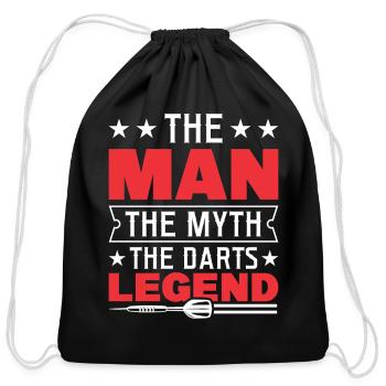 Darts Dart Player - Cotton Drawstring Bag - black - Front