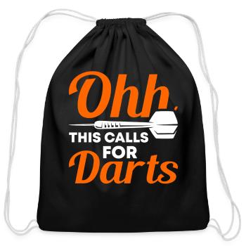 Darts Dart Player - Cotton Drawstring Bag - black - Front