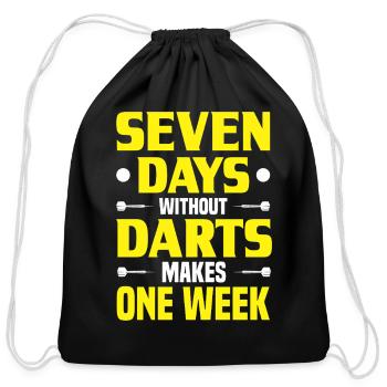 Darts Dart Player - Cotton Drawstring Bag - black - Front
