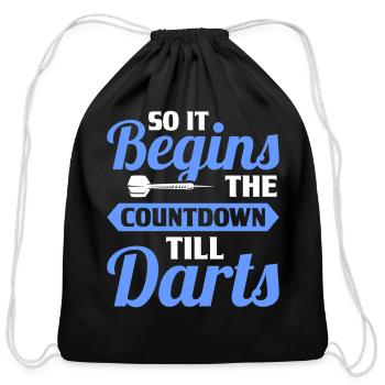 Darts Dart Player - Cotton Drawstring Bag - black - Front