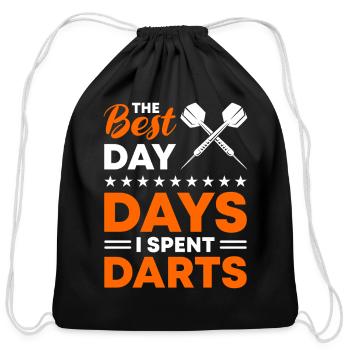 Darts Dart Player - Cotton Drawstring Bag - black - Front