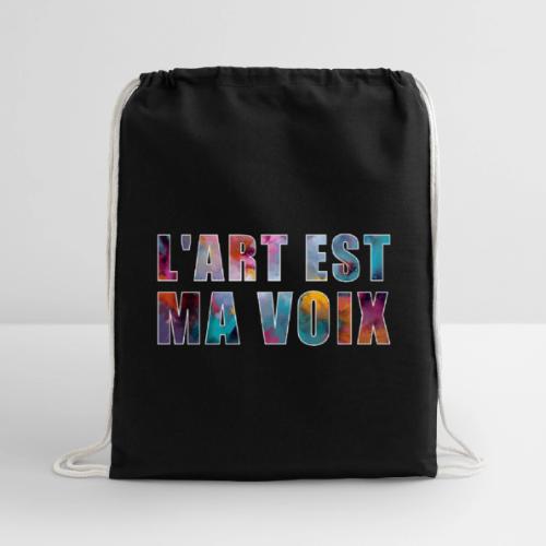 Art is my voice - Cotton Drawstring Bag