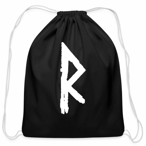 Elder Futhark Rune Raidho - Letter R - Cotton Drawstring Bag