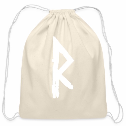 Elder Futhark Rune Raidho - Letter R - Cotton Drawstring Bag