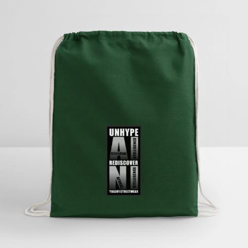 Unhype AI Rediscover NI - Cotton Drawstring Bag