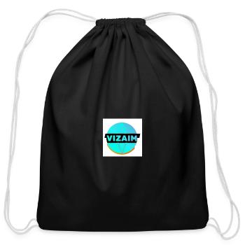Vizaim wear - Cotton Drawstring Bag - black - Front