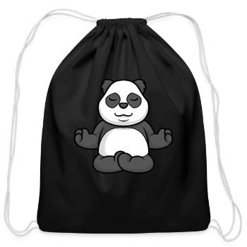Yoga Instructor Yogi Zen Meditation - Cotton Drawstring Bag - black - Front
