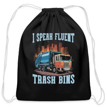 Garbage Collector - Cotton Drawstring Bag - black - Front