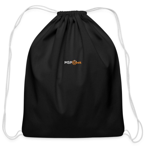 MSPGeekWhiteLogo - Cotton Drawstring Bag