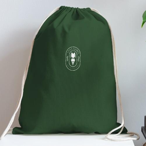Full Logo White - Cotton Drawstring Bag