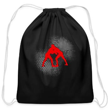 wrestling - Cotton Drawstring Bag - black - Front