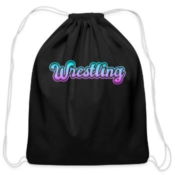 wrestling - Cotton Drawstring Bag - black - Front