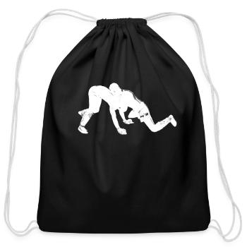 wrestling - Cotton Drawstring Bag - black - Front