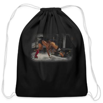 wrestling - Cotton Drawstring Bag - black - Front
