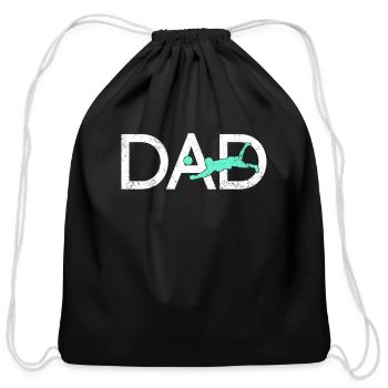Volleyball Papa - Cotton Drawstring Bag - black - Front