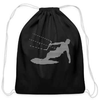 kitesurfing - Cotton Drawstring Bag - black - Front