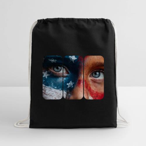 USA: Star-Spangled Glance - Cotton Drawstring Bag