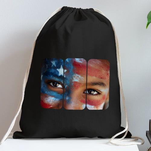 USA: Eyes of the Flag - Cotton Drawstring Bag