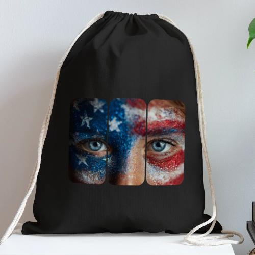 USA: Stars in Her Eyes - Cotton Drawstring Bag
