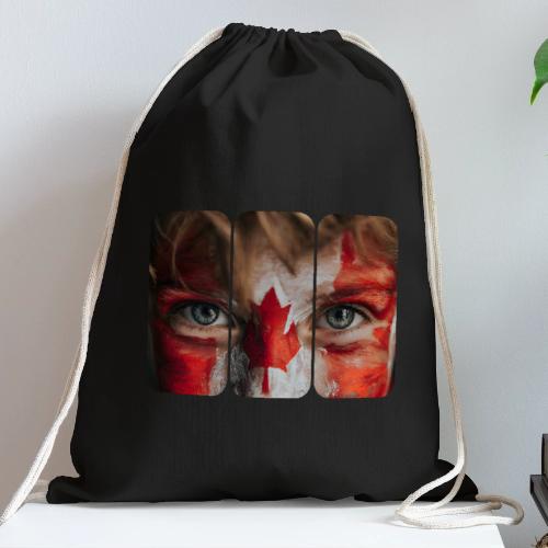 Canada: Maple Leaf Gaze - Cotton Drawstring Bag