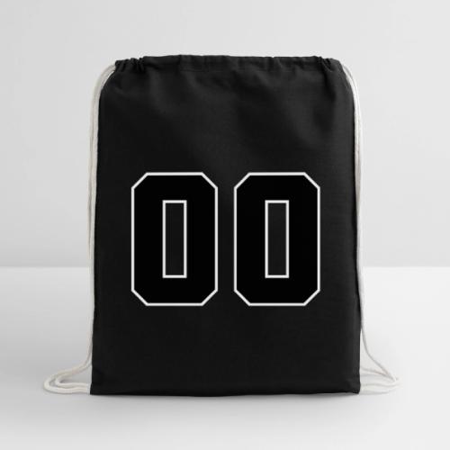 Varsity 00 Athletic Number Design - Cotton Drawstring Bag