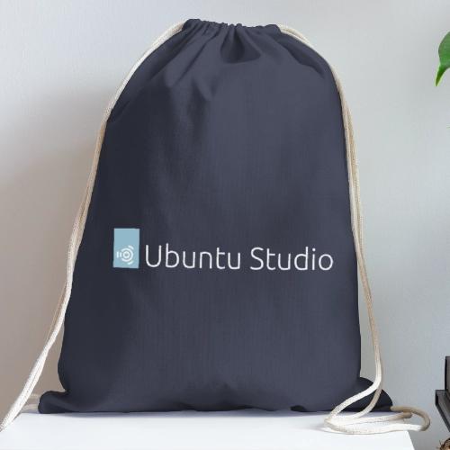 Ubuntu Studio Logo 2022 - White - Cotton Drawstring Bag