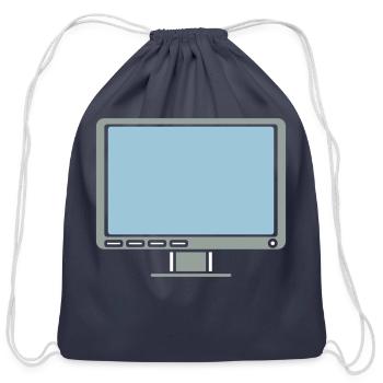 design screen display computer - Cotton Drawstring Bag - navy - Front