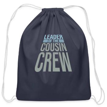 Leader cousin crew team - Cotton Drawstring Bag - navy - Front