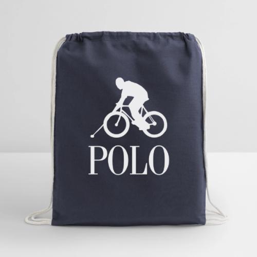 bike polo - Cotton Drawstring Bag