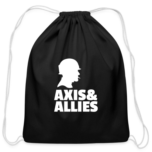Axis and Allies logo with Soldier - Cotton Drawstring Bag