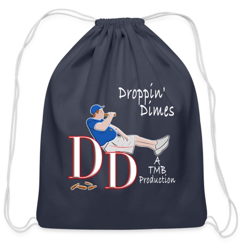 Droppin Dimes Podcast Logo - Cotton Drawstring Bag