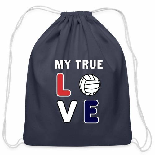Volleyball My True Love Sportive V-Ball Team Gift. - Cotton Drawstring Bag
