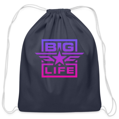 BIG LIFE PINK/PURPLE - Cotton Drawstring Bag