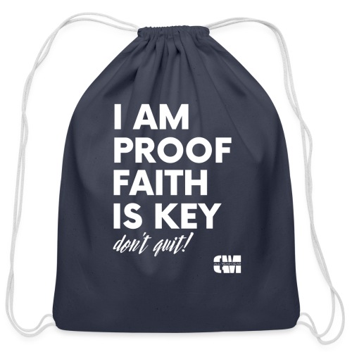 CAM Faith is Key - Cotton Drawstring Bag