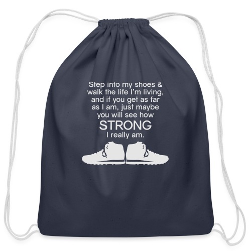 Step into My Shoes (tennis shoes) - Cotton Drawstring Bag