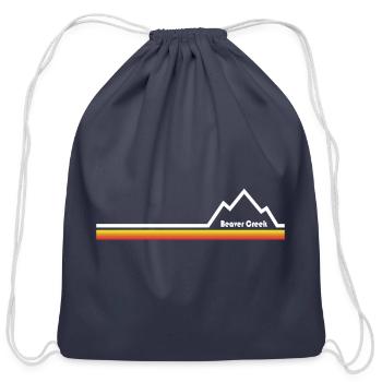 Beaver Creek Colorado - Cotton Drawstring Bag - navy - Front