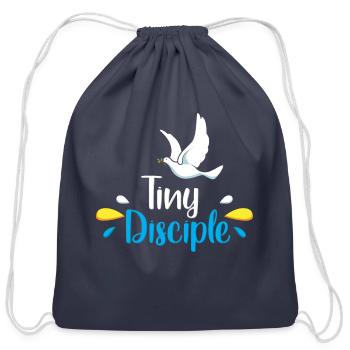 Tiny Disciple - Cotton Drawstring Bag - navy - Front
